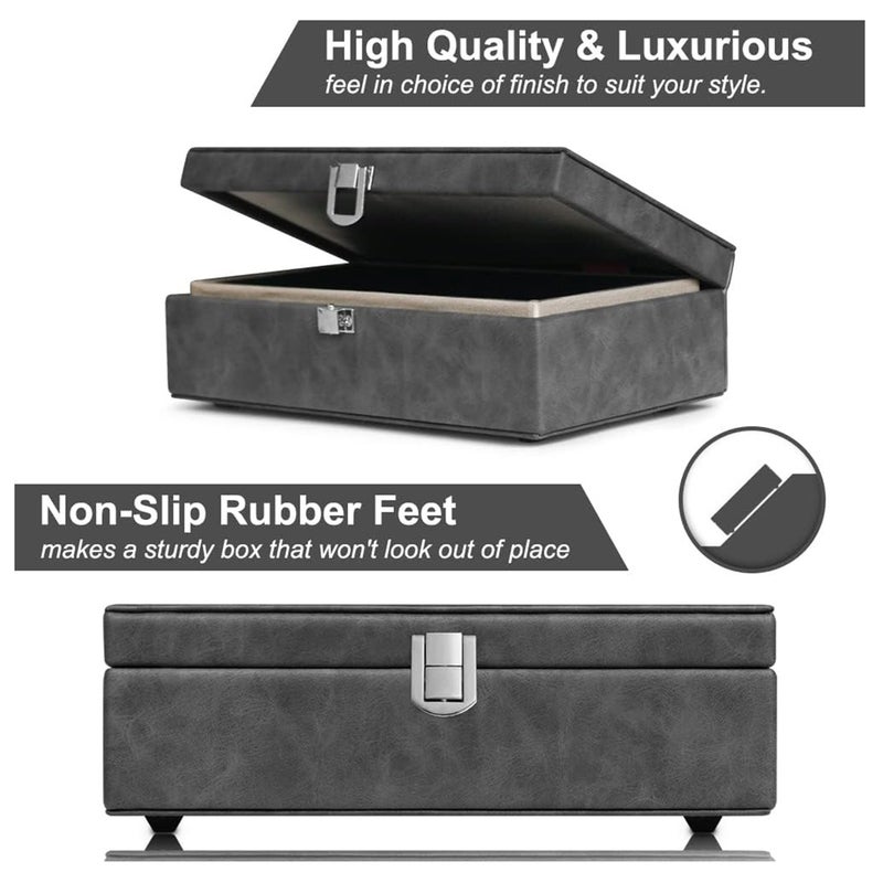 New Crazy Horse High-Grade Rfid Car Remote Control Shielding Key Case Mobile Phone Signal Shielding Box Anti-Location Tracking Box - Image 3